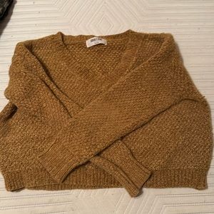 brown fluffy sweater